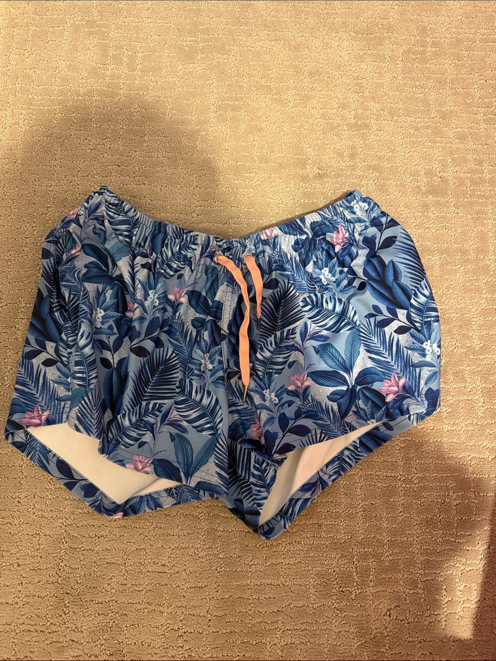 Women’s Blue Tropical Print swim Shorts